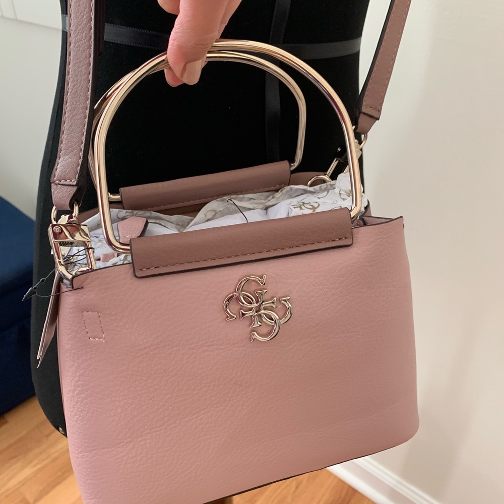 GUESS Kim Mini Crossbody Top Zip Cameo